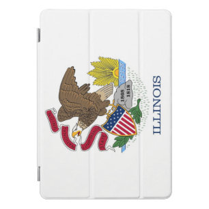 Apple 10.5" iPad Pro with flag of Illinois, USA. Cover