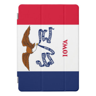 Apple 10.5" iPad Pro with flag of Iowa, USA. Cover