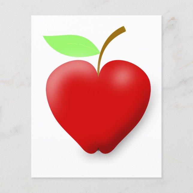apple-148455 RED HEART SHAPED APPLE VECTOR FRUIT H Flyer (Front)
