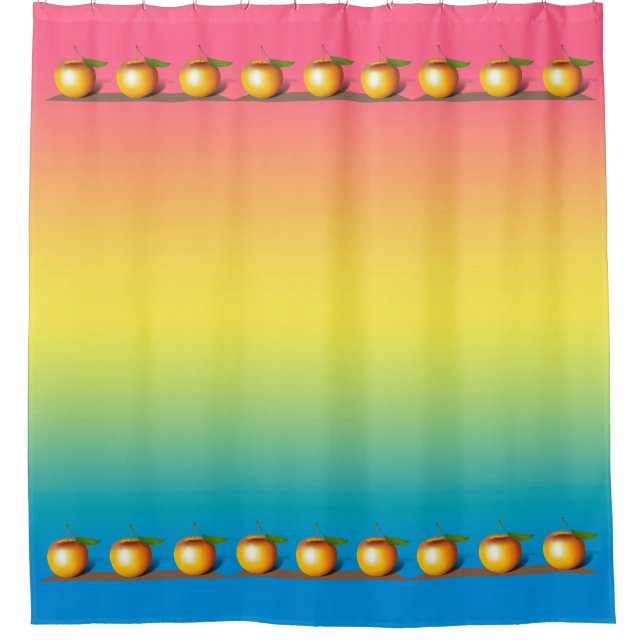 Apple 3-d shower curtain (Front)