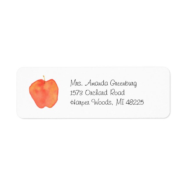 Apple Address Label (Front)