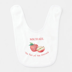 Apple and a Half Baby Bib