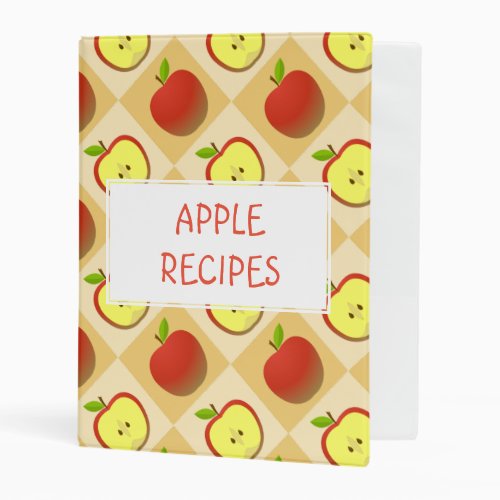 Apple and a Half pattern Mini Binder