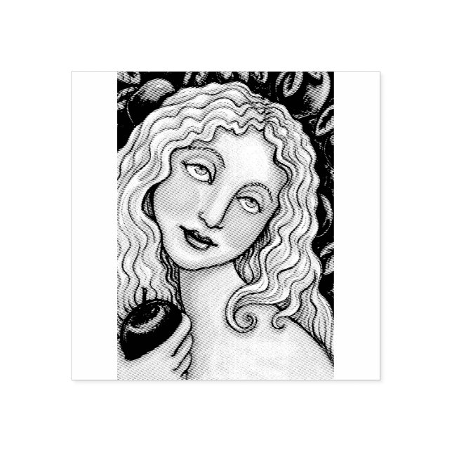 APPLE AND EVE FOLK ART, EDEN RUBBER STAMP *Custom (Imprint)