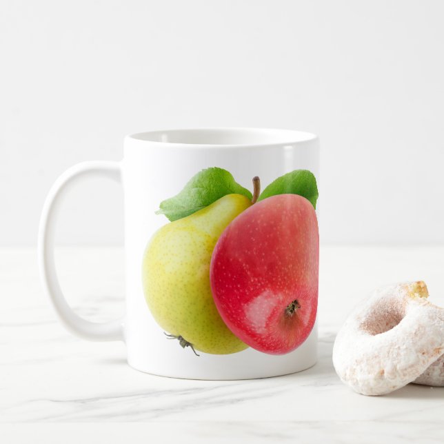 Apple and pear coffee mug (With Donut)