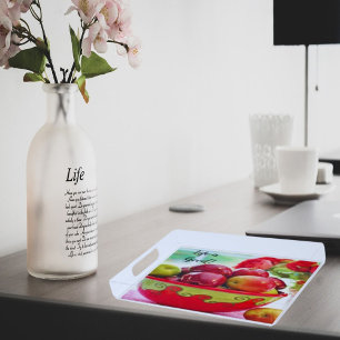 Apple and Roses Life is Good Versatility Acrylic Tray
