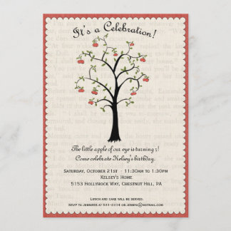 Apple / Apple Tree Birthday Invitation