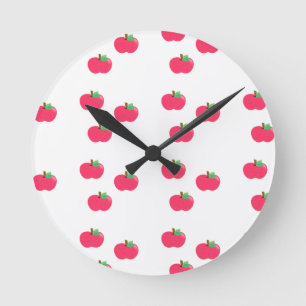 apple apples fruit food vine custom personalize round clock