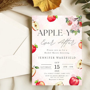 Apple Appley Ever After Bridal Shower Invitation
