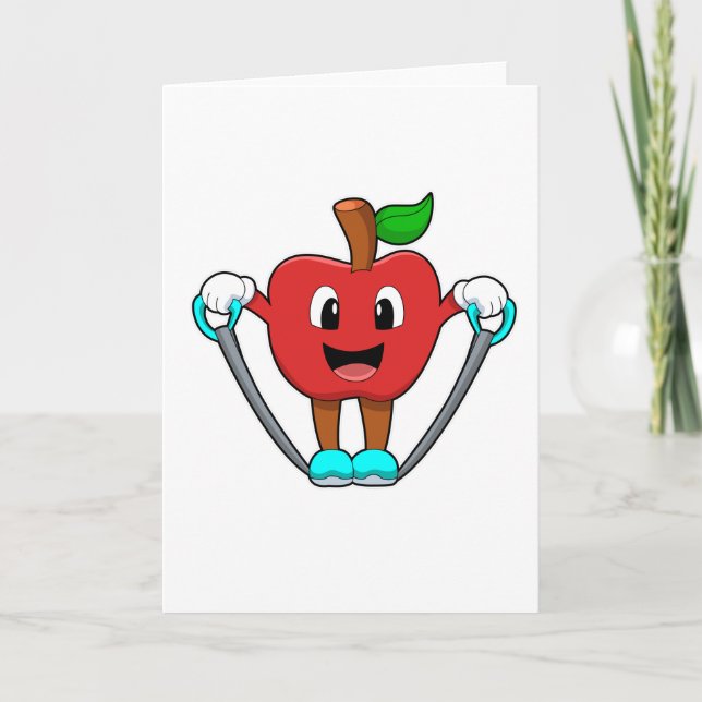 Apple at Fitness with Rope Card (Front)