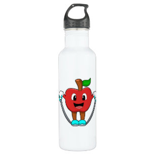 Apple at Fitness with Rope Stainless Steel Water Bottle