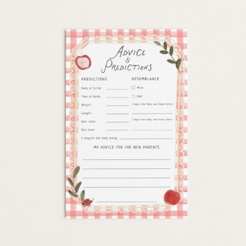Apple Baby Shower Advice & Predictions