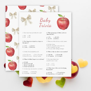 apple baby shower Baby Trivia Baby Shower Game