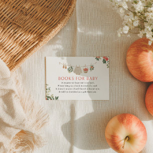 Apple Baby Shower Books for Baby Enclosure Card