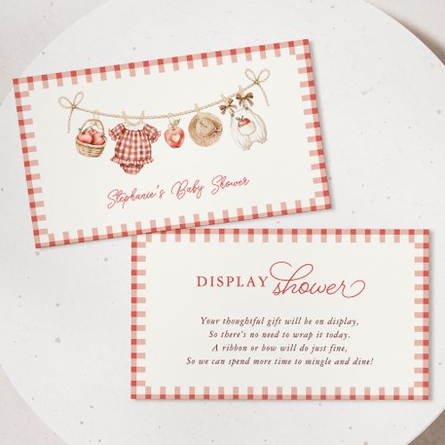 Apple Baby Shower Display Card