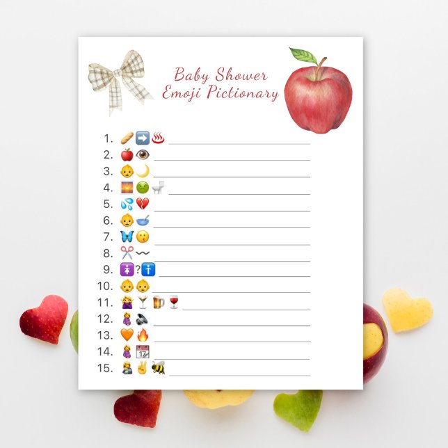 Apple baby shower emoji Pictionary game (Creator Uploaded)