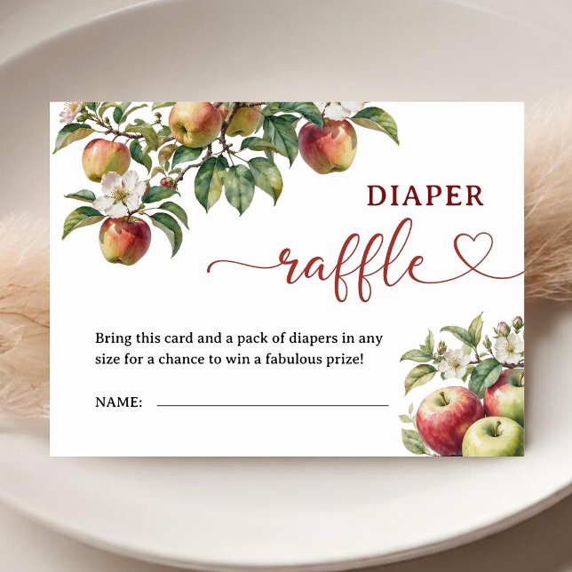 Apple Baby Shower Fall Diaper Raffle Enclosure (Creator Uploaded)