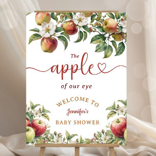 Apple Baby Shower Fall Gender Neutral Welcome Sign