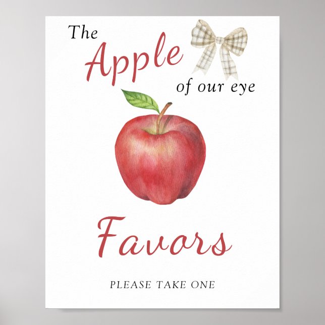 Apple baby shower - Favors Poster (Front)