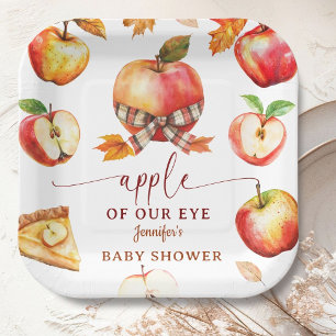Apple Baby Shower Gender Neutral Paper Plates