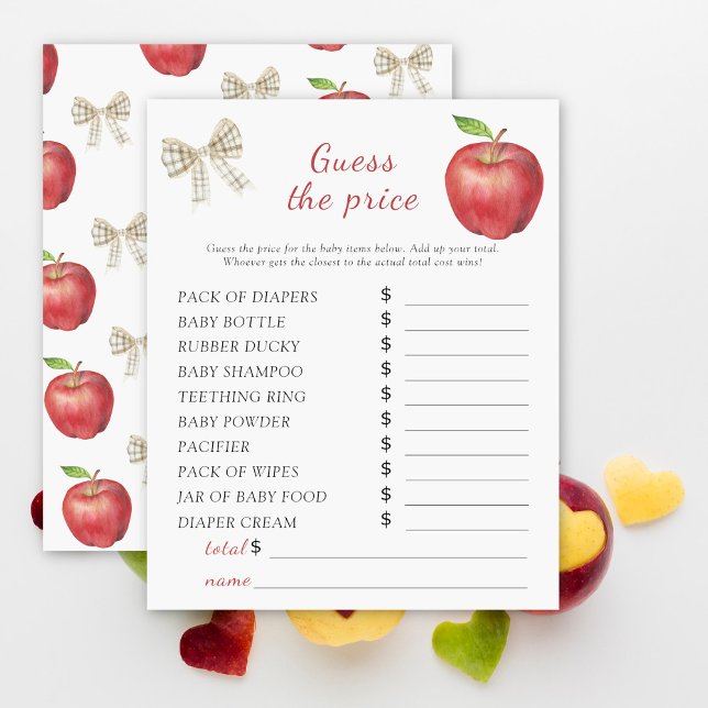 Apple baby shower - Guess the price Game (Creator Uploaded)