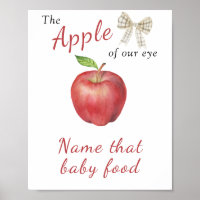 Apple baby shower - Name that baby food