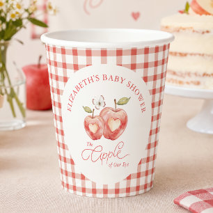 Apple Baby Shower Paper Cups