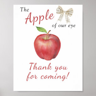 Apple baby shower - Thank you for coming Poster