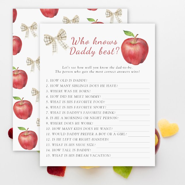 Apple baby shower Who knows daddy best game (Creator Uploaded)