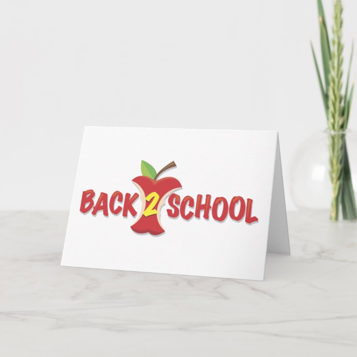 Apple Back To School Banner Card Zazzle