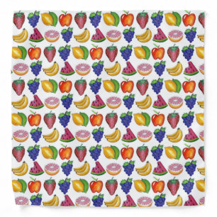 Apple Banana Lemon Lime Grapes Berry Fruit Salad Bandana