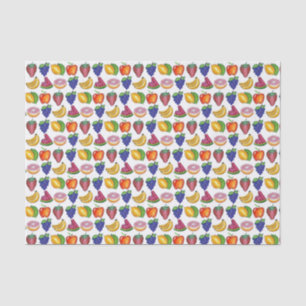 Apple Banana Lemon Lime Grapes Berry Fruit Salad Tissue Paper