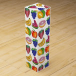 Apple Banana Lemon Lime Grapes Berry Fruit Salad Wine Box<br><div class="desc">Design features an original marker illustration of colorful fruits including apples,  lemons,  limes,  grapes,  watermelon,  bananas,  strawberries and grapefruit.

This fruit themed design is also available on other products. Don't see what you're looking for? Need help with customization? Contact Rebecca to have something designed just for you.</div>