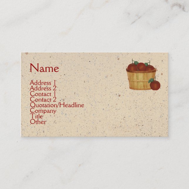 Apple Basket Business Card (Front)