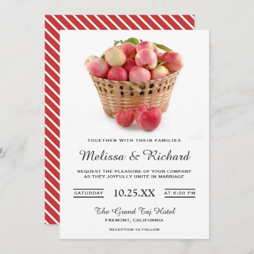 Apple Basket Wedding Invitation