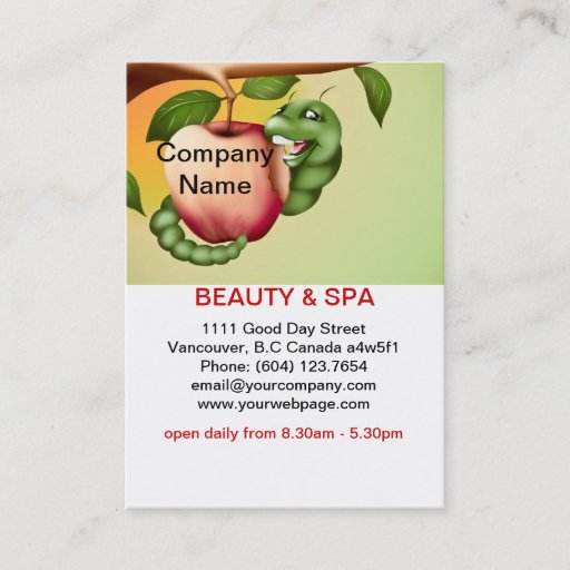 Customizable Apple  Beauty Spa Salon Business Card
