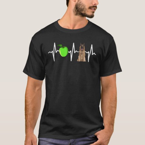 Apple Belgian Tervuren Heartbeat Dog T_Shirt