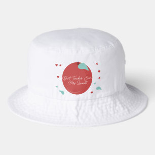 Apple Best Teacher Gift   Bucket Hat