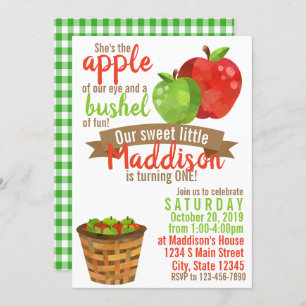 Apple Birthday Invitation