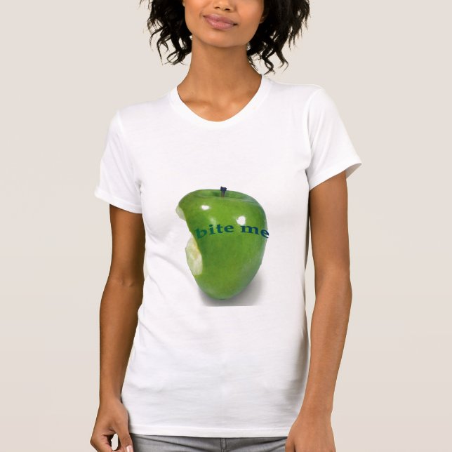 apple, bite me t-shirt (Front)