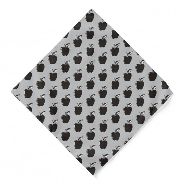 Apple Black Pattern Bandana (Front)