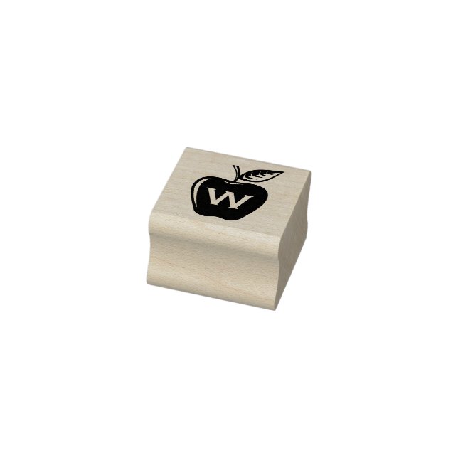 Apple Black Rubber Stamp (Stamp)