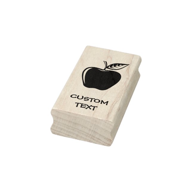 Apple Black Rubber Stamp (Stamp)
