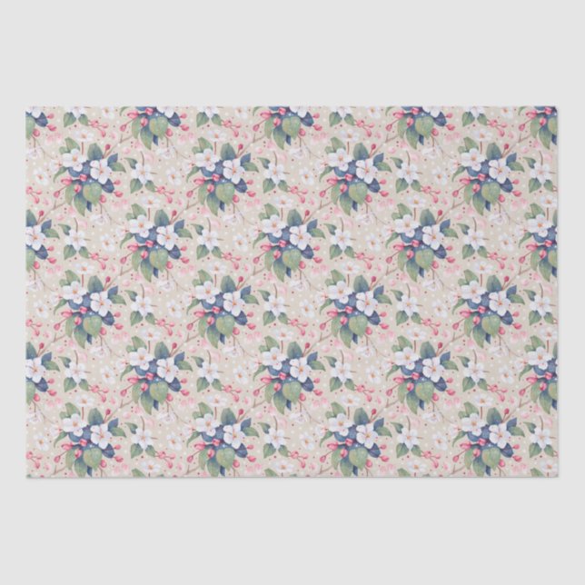 Apple Blossom (Albescent White) Tissue Paper (Front)