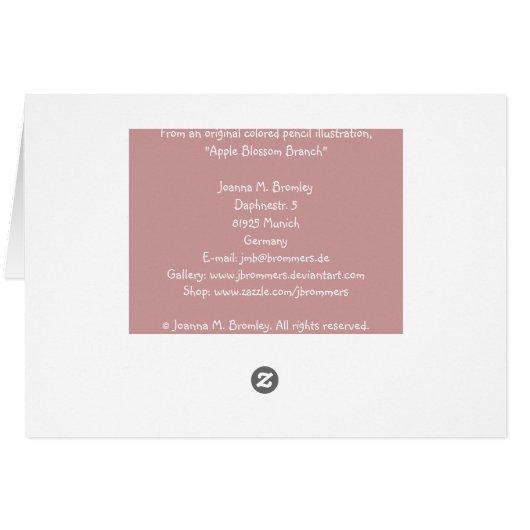 Apple Blossom Branch (Back Horizontal)