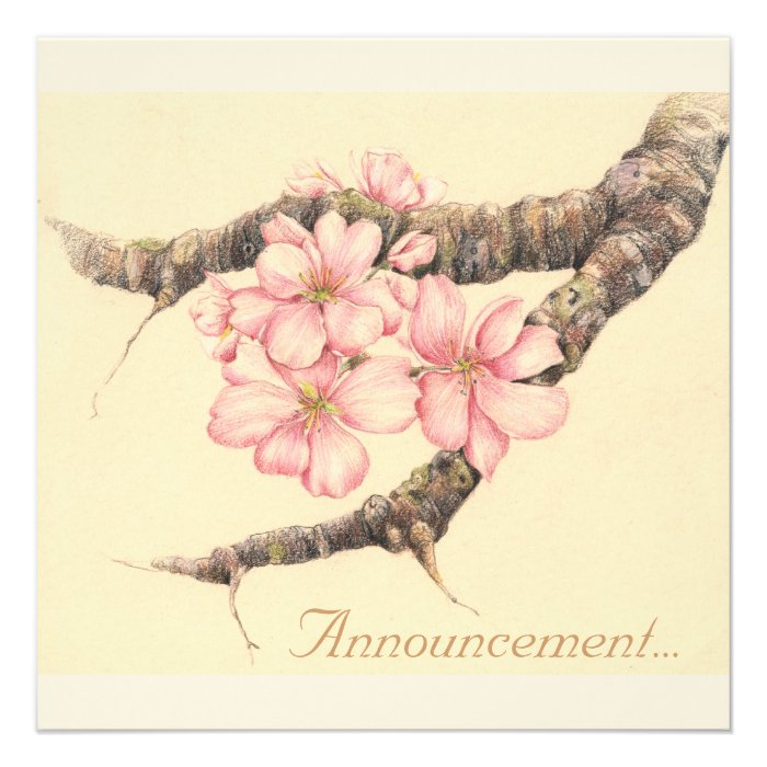 Apple Blossom Branch, Custom Announcements