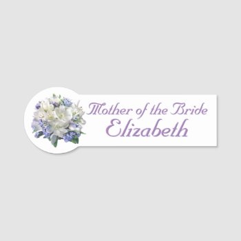 Apple Blossom Bridal Shower Name Tag by WRAPPED_TOO_TIGHT at Zazzle