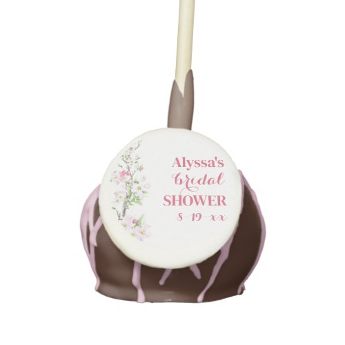 Apple Blossom Bridal Shower Personalized Cake Pops