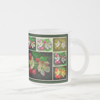 Apple Blossom Collage - Enhanced Digital Photo Frosted Glass Coffee Mug