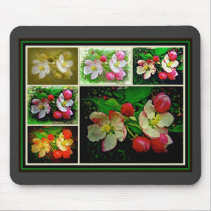 Apple Blossom Collage - Enhanced Digital Photo Mouse Pad